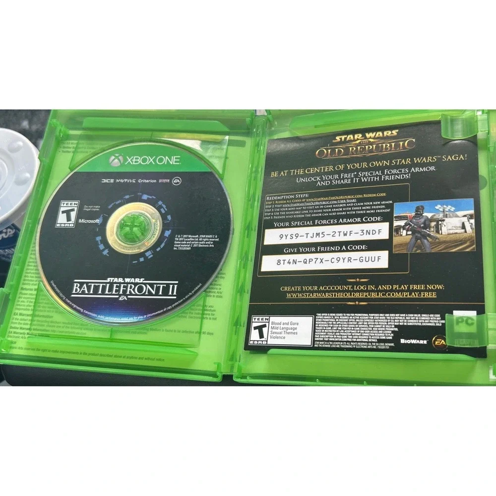 Star Wars Battlefront 1 & 2 Deluxe Xbox One Lot CIB w/ Walmart Trading Disc